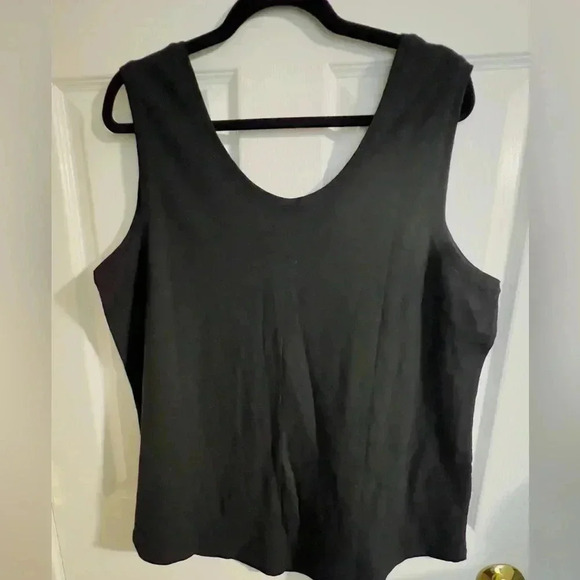 ☘️ NWT Lane Bryant Scoop Neck Tank, Size 14/16, Black - Picture 5 of 6